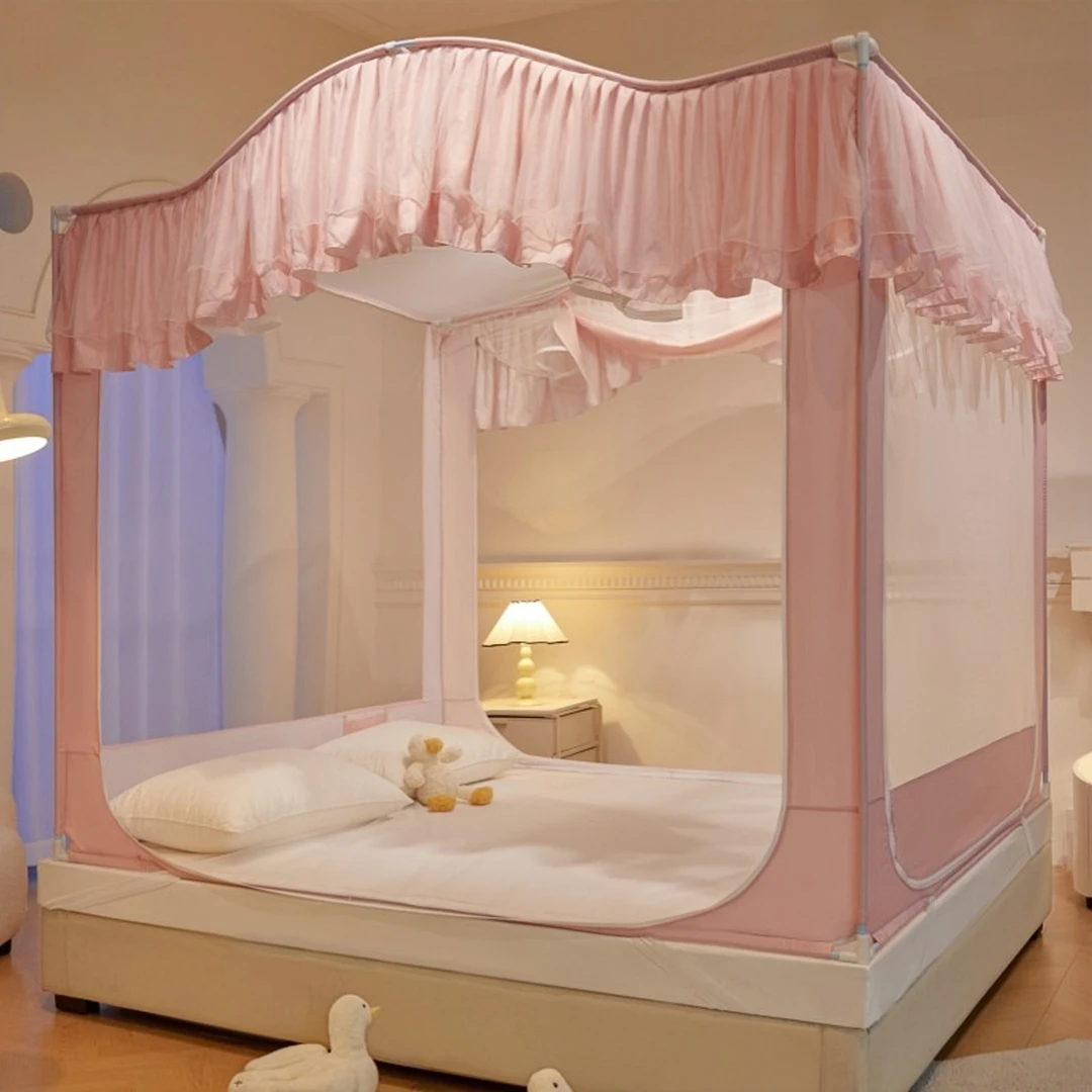 水星高端家纺公主风蚊帐家用2025新款卧室高级蒙古包防摔儿童全底