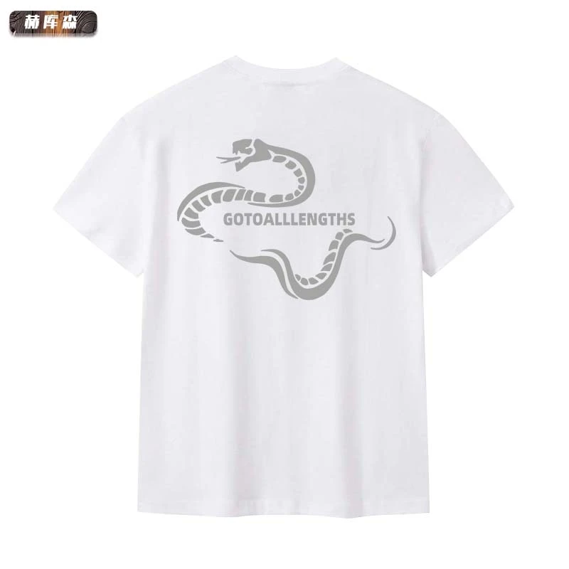 赫库森美式高街痞帅运动修身短袖男士个性设计感健身圆领休闲T恤