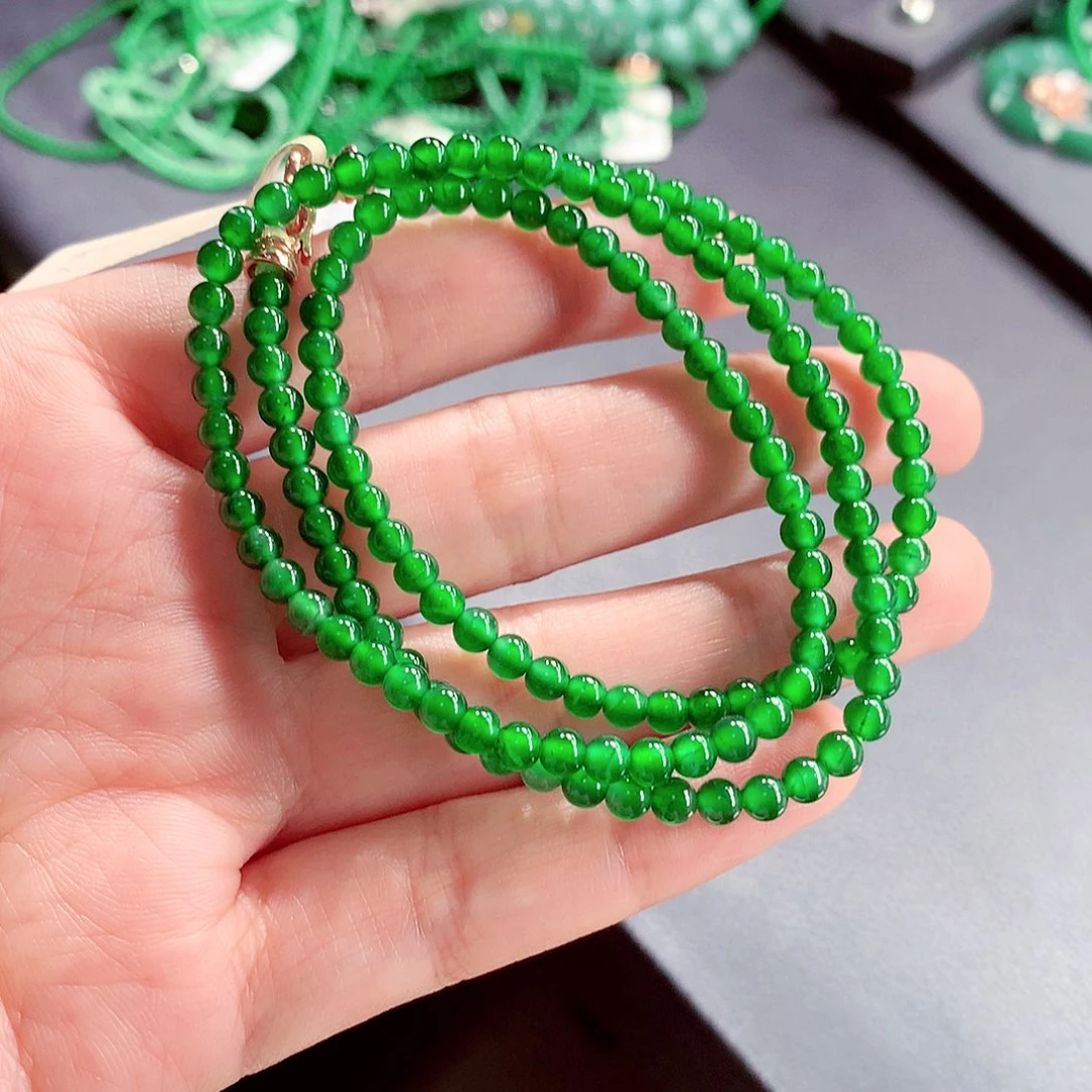 翡翠未镶嵌毛衣链