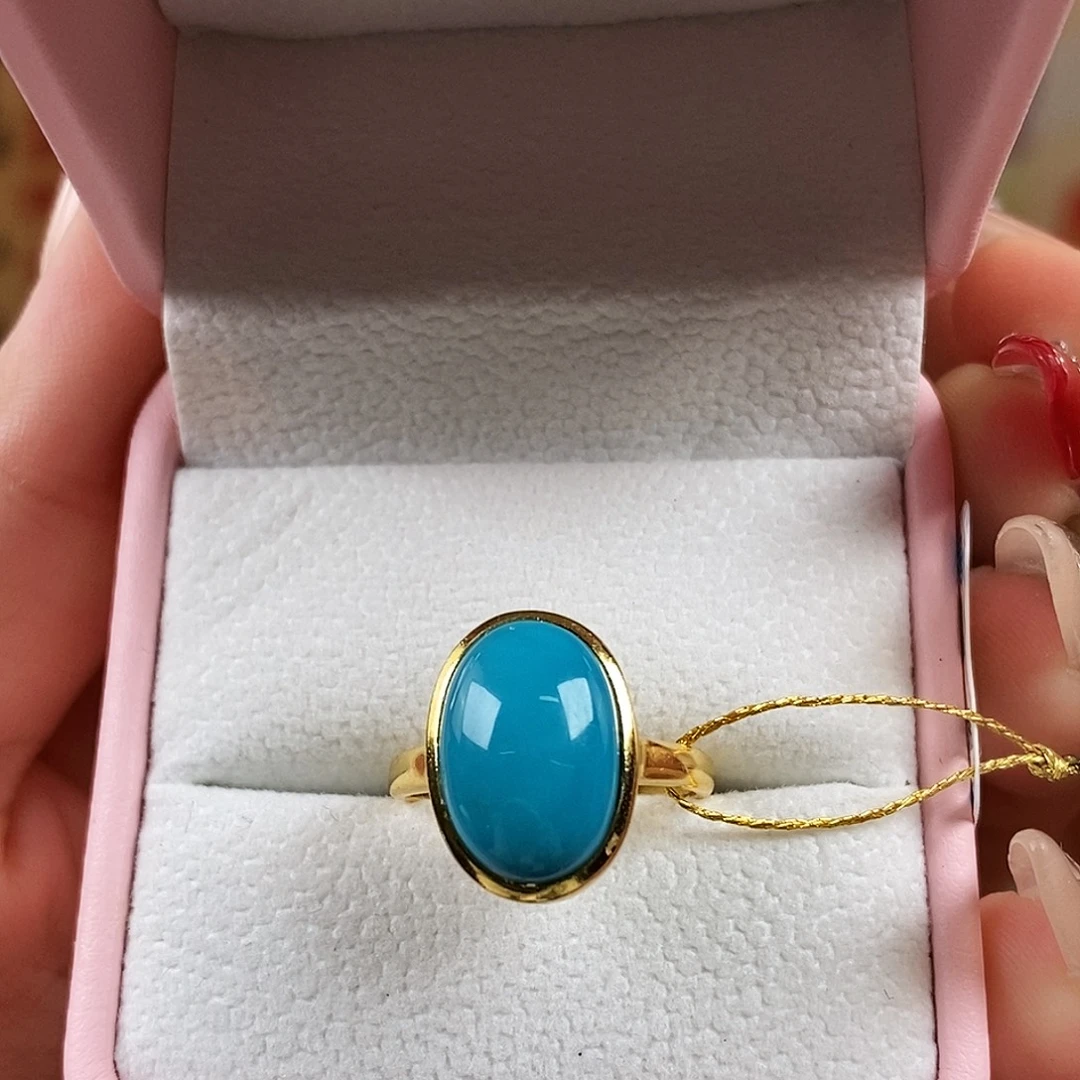 绿松石银S925镀金镶嵌珠宝奇石