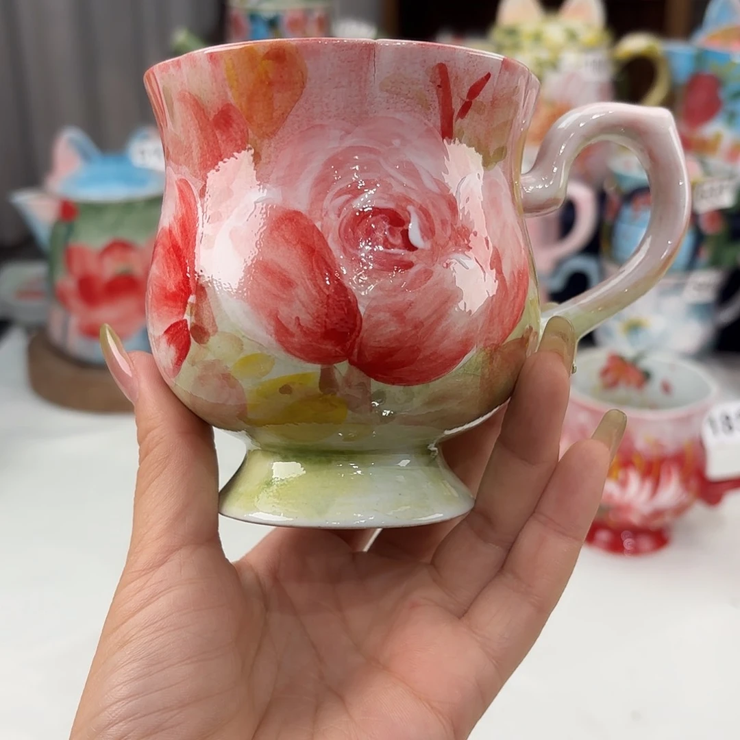 景德镇手绘高温釉下彩陶瓷茶具
