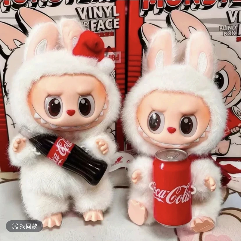 马卡龙可口可乐系列搪胶毛绒挂件公仔潮玩labu