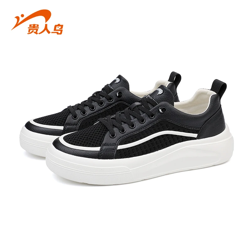 贵人鸟通勤阿甘鞋男简约网面透气防滑软底轻便上班复古休闲运动鞋
