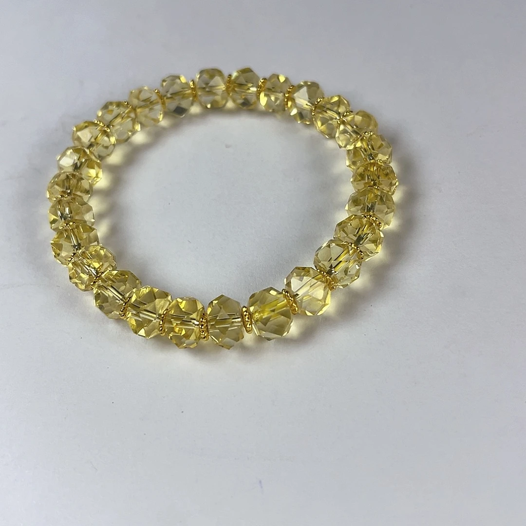 非金属手串黄水切割面老矿8