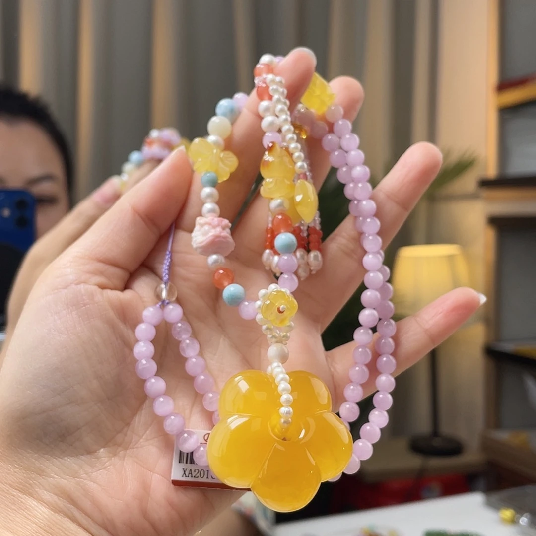 琥珀裸石未镶嵌蜜蜡吊坠