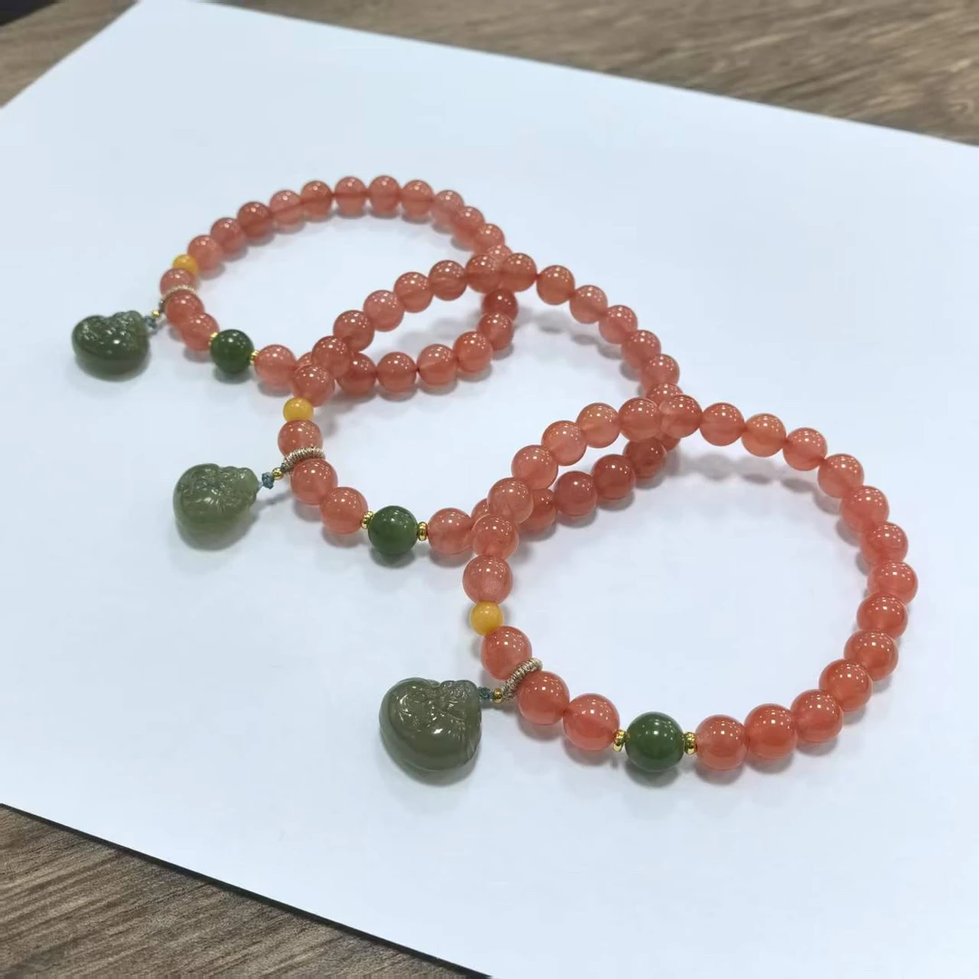 【书记甄选】原创南红单圈手链 多样性发一件 约7mm 7621TT