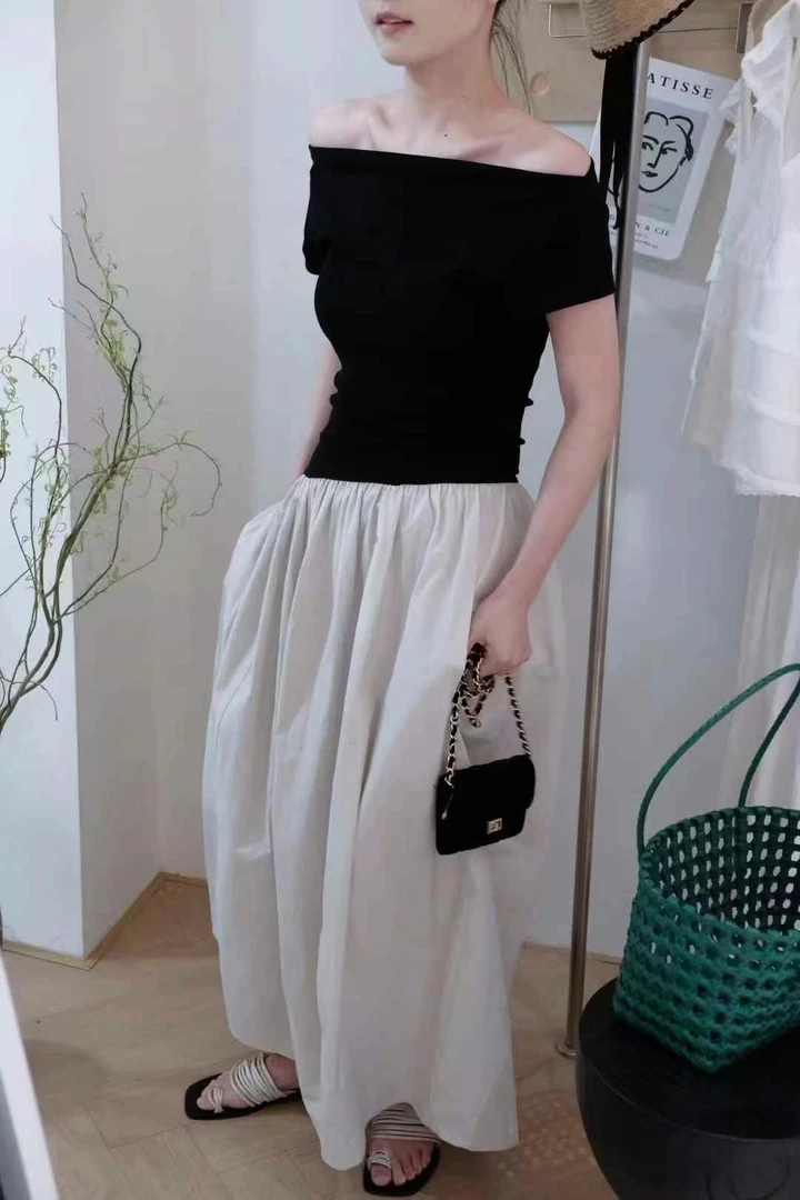 P&C studio 千金风百搭显瘦拼接连衣裙