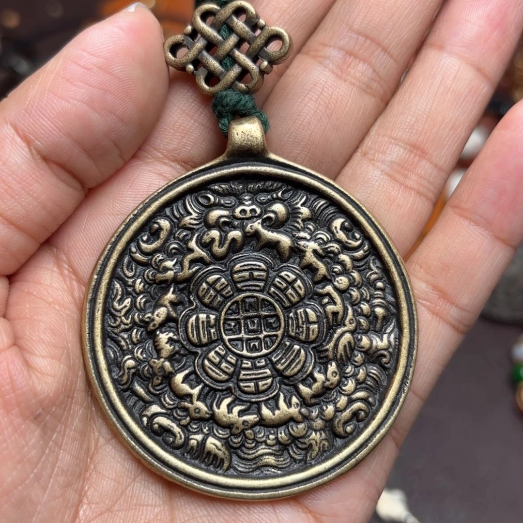 铜星月菩提项链吊坠