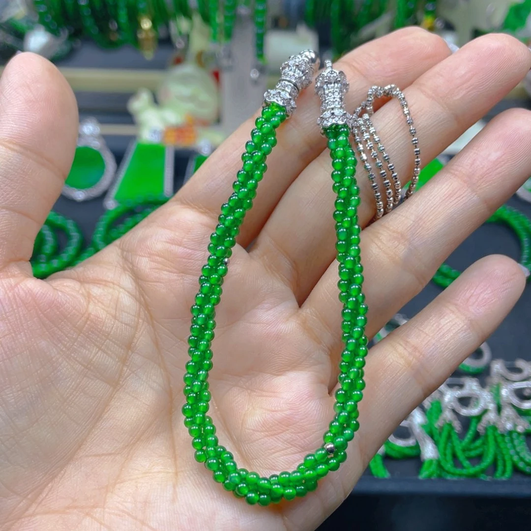 颈饰未镶嵌翡翠麻花链