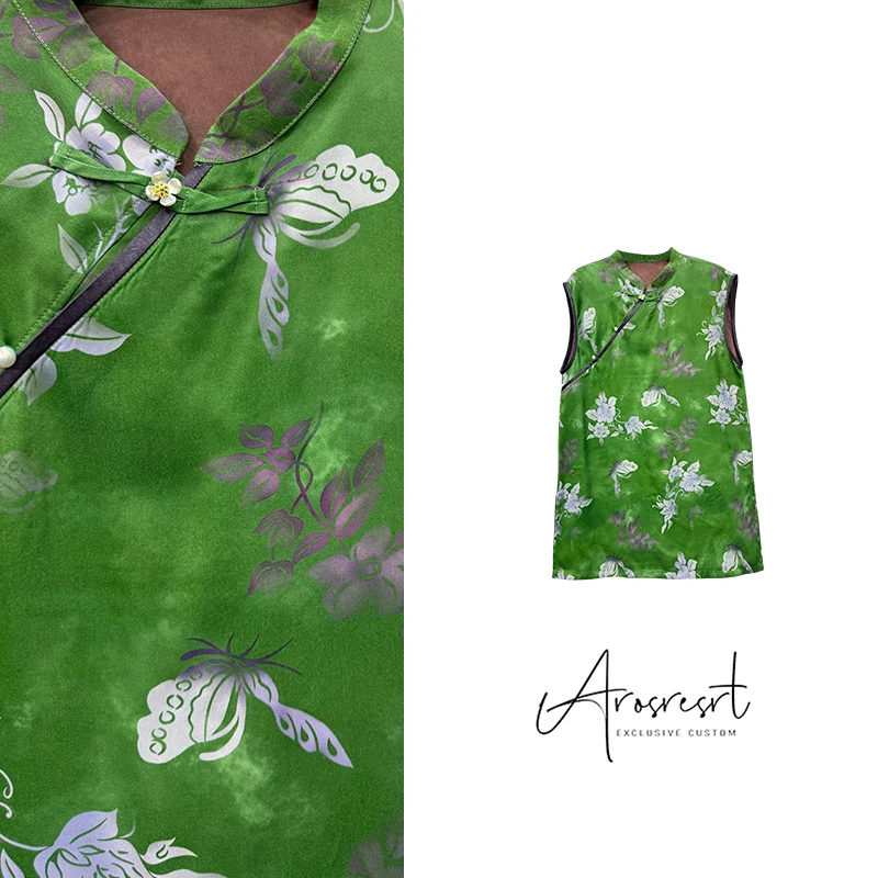 【恋玉蝶】春夏国潮新中式国风圆领复古上衣