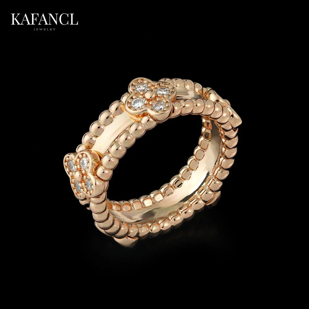 红楼 镀K金 万花筒轻奢气质百搭戒指 ZF-D20