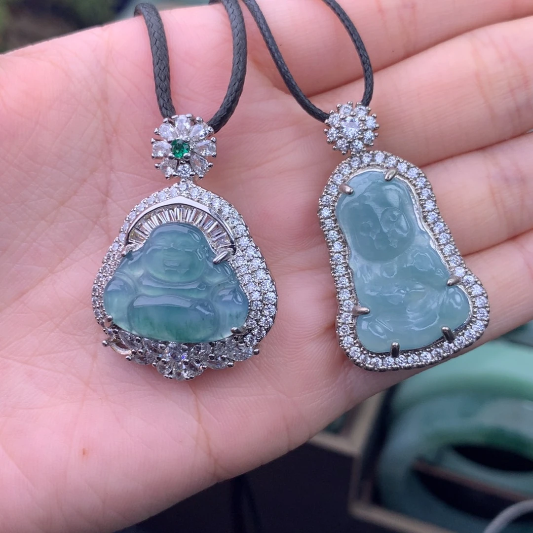 翡翠未镶嵌颈饰多样性发货发一件