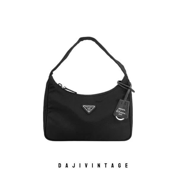 大吉中古/PRADA普拉达黑银hobo 2000单肩包