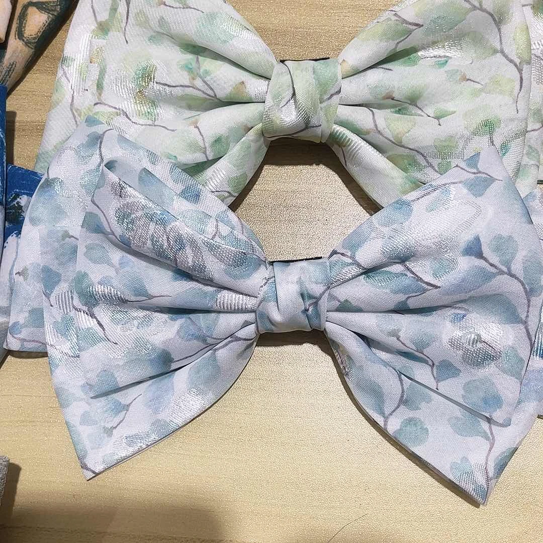 皮质铁合金蝴蝶结发夹