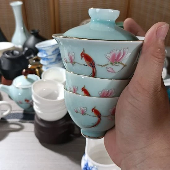 陶瓷盖碗茶杯茶叶罐主人杯