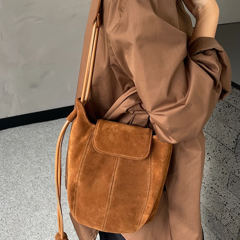 【万达专柜】七夕情人节礼物高级感磨砂牛皮hobo单肩腋下包欧货适用