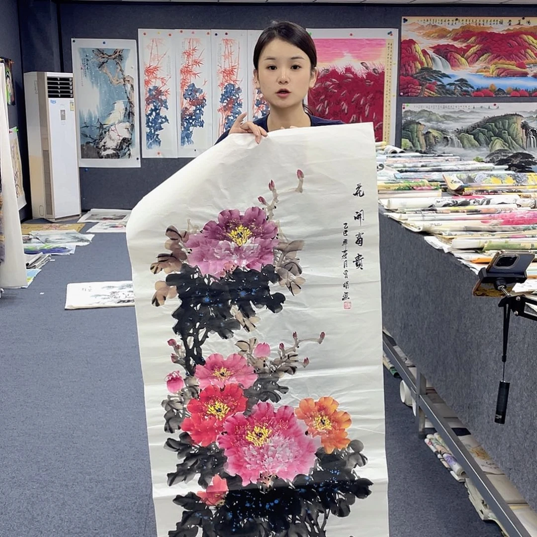 国画作品小姐姐放漏…