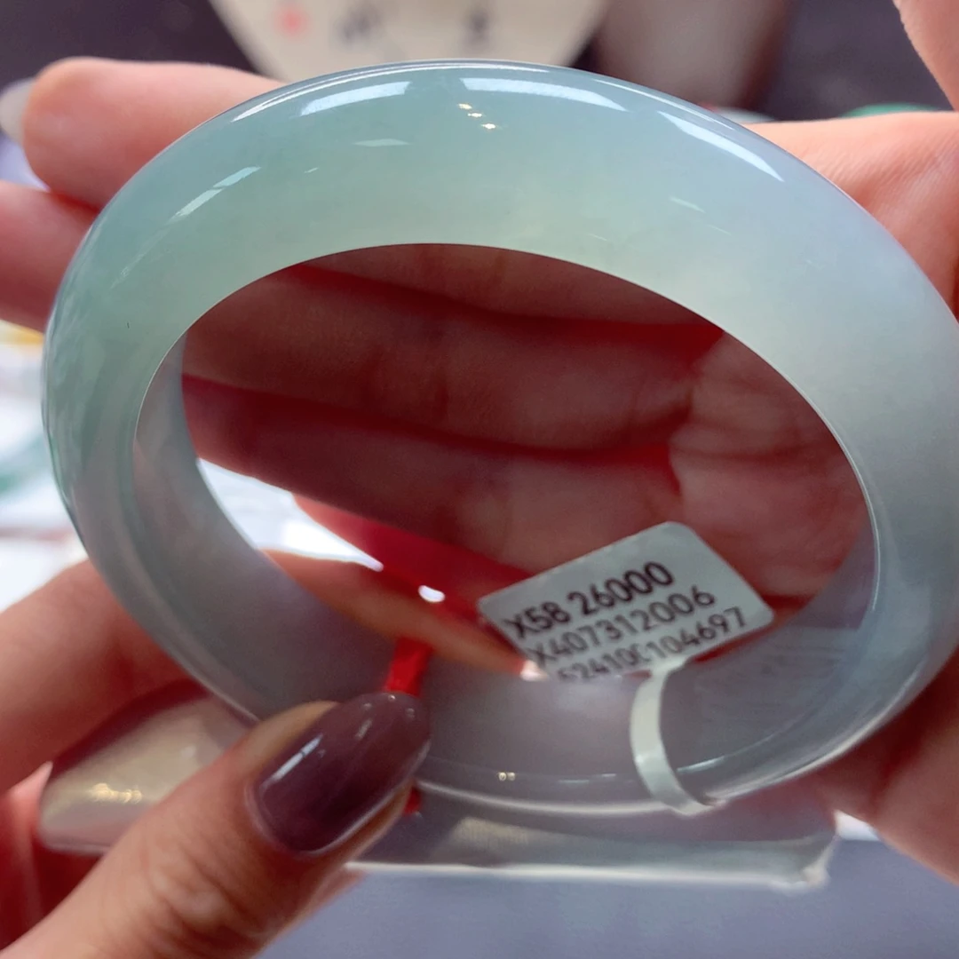 翡翠手镯未镶嵌正圈33（21号)