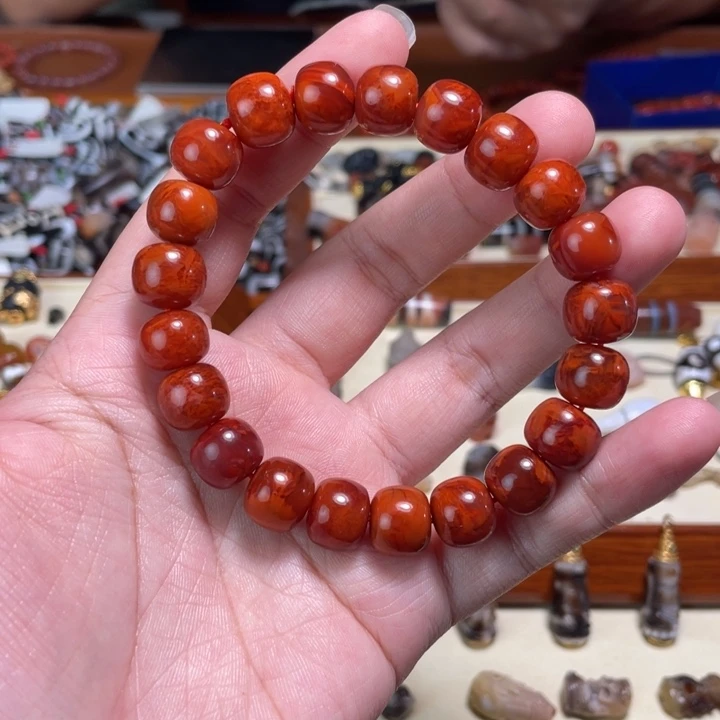 南红玛瑙未镶嵌颈饰54卡11