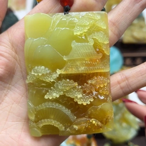 岫玉挂件未镶嵌挂件