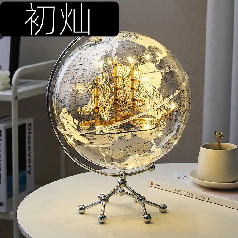 透明地球仪摆件家居客厅电视柜酒柜办公室装饰品