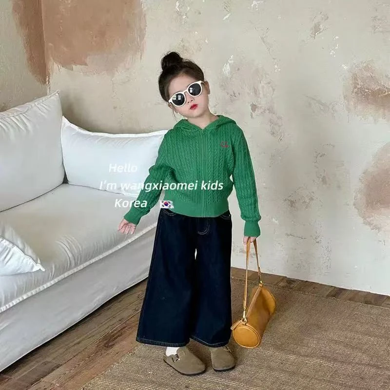 儿童春款牛仔直筒裤
