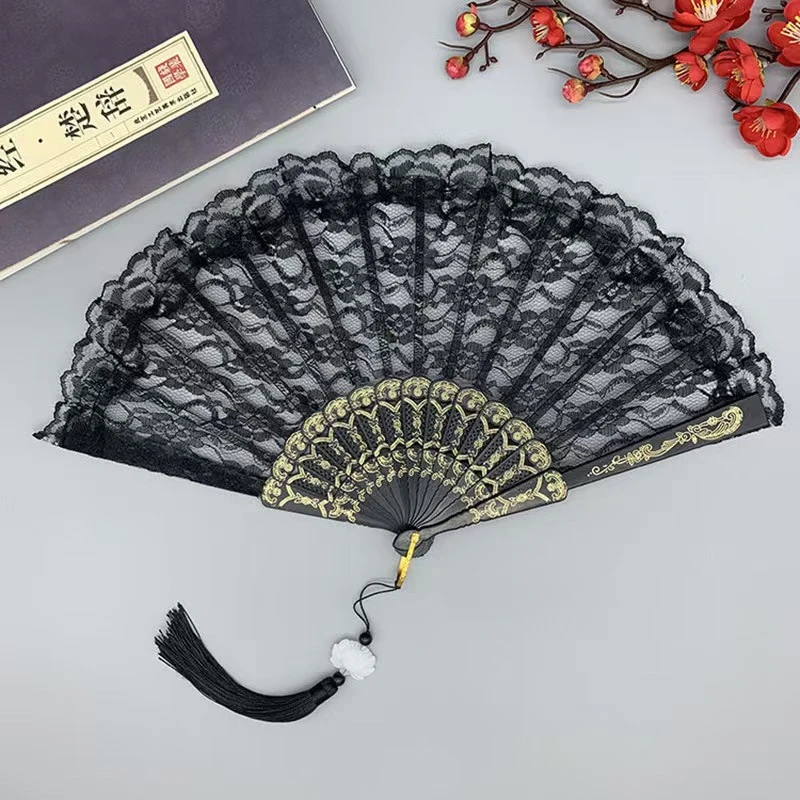 【欧式复古蕾丝】花边女式扇舞蹈表演摄影拍照道具折扇折扇女款