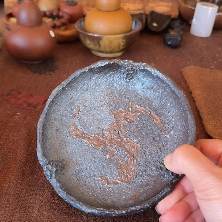 玲姐茶具淘泥柴烧壶承