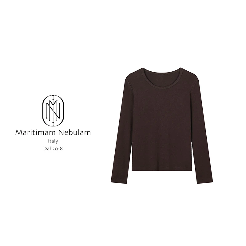 MN秋季绵羊毛打底衫通勤气质长袖莫代尔 SZ1384