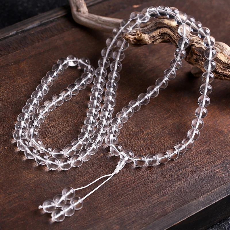 白水念珠佛珠108多圈手链金刚本命年毛衣链