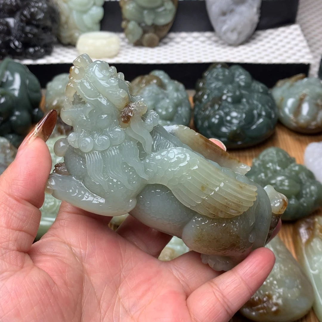 和田玉未镶嵌把件@*路