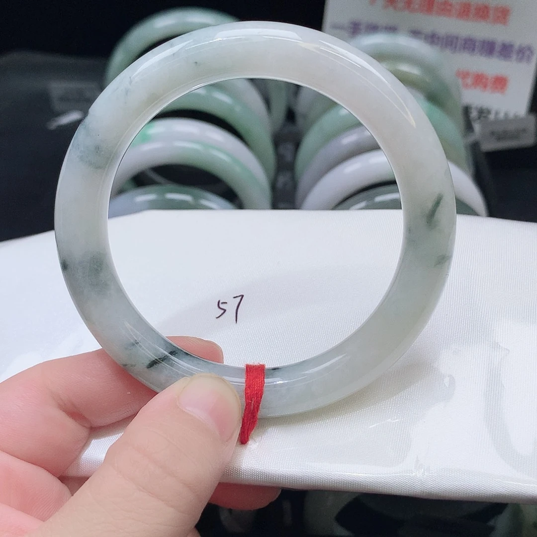 翡翠未镶嵌手镯0566