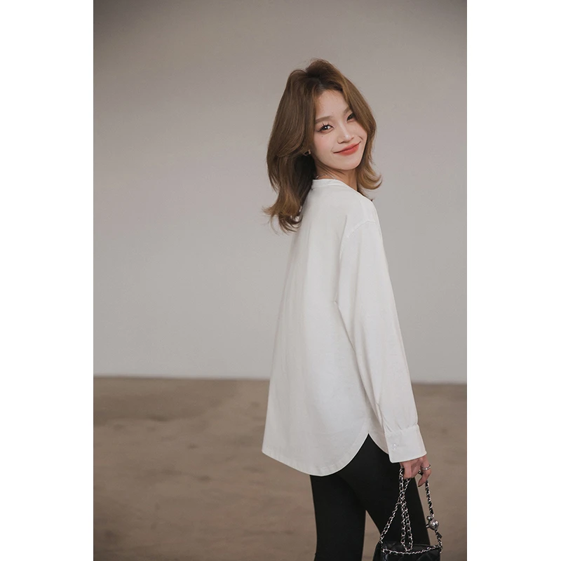 【季末折扣】小谷粒basic系列T长袖打底衫女圆领上衣