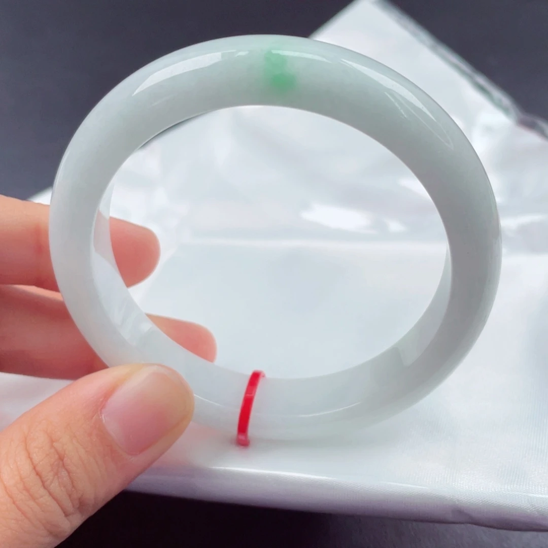 翡翠未镶嵌手镯5455正圈