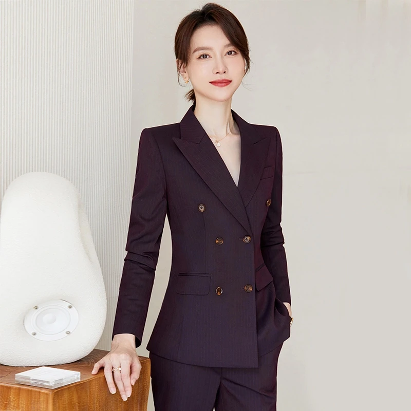 【冬季新款】加密高级职业通勤套装百搭简约西服女干练气质女S052