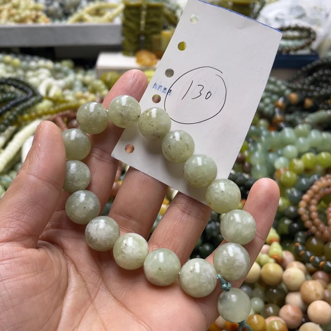 蛇纹石玉手链未镶嵌