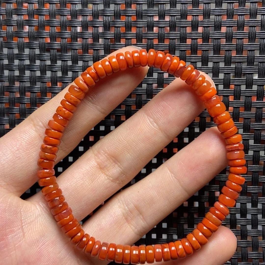 南红玛瑙未镶嵌手串5+’mm
