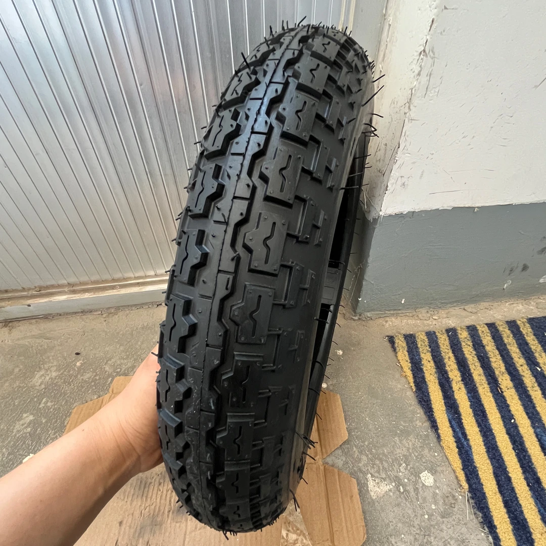 包邮电动三轮车轮胎加厚3.75-12圆顶花纹16x3.75内外胎375-12