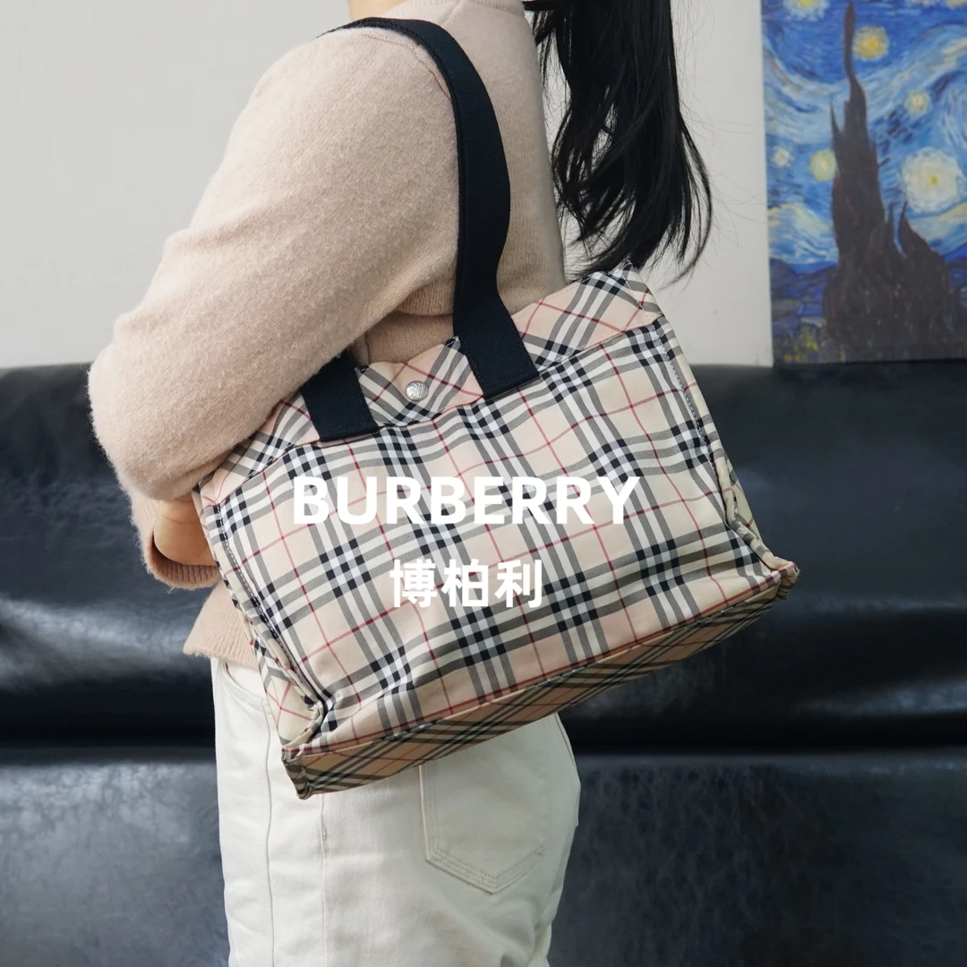95新 BURBERRY/博柏利 巴宝莉/格纹单肩包/JJ02716601/6601