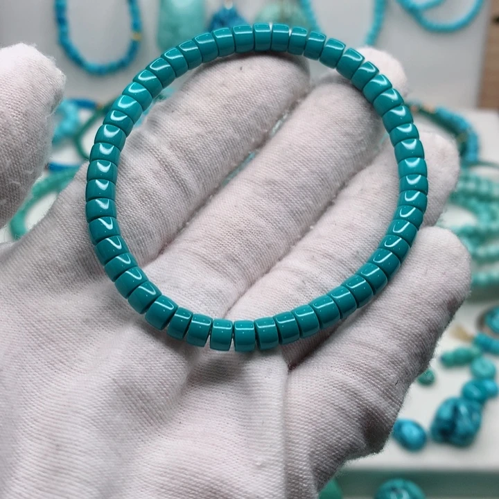 绿松石未镶嵌直切手串