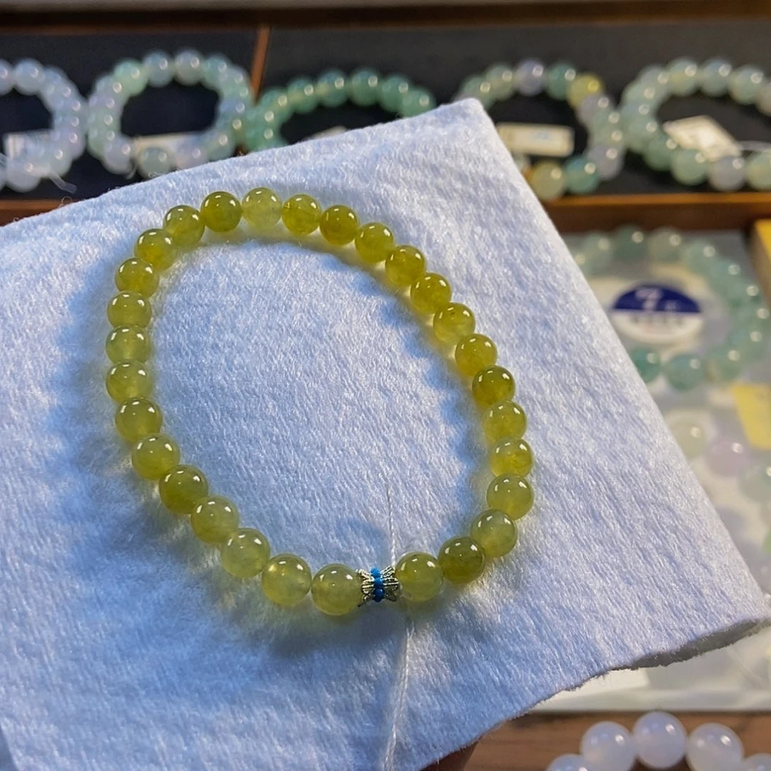 定制翡翠未镶嵌翡翠手串卡6+