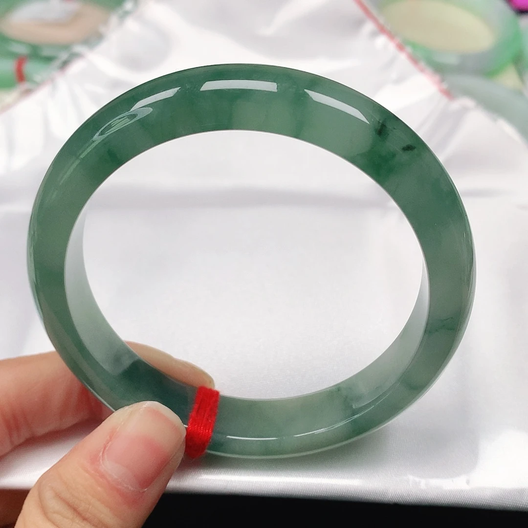 翡翠手镯未镶嵌天然翡翠手镯55