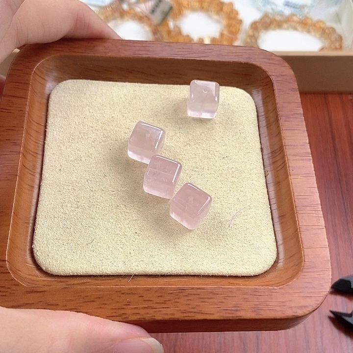 未镶嵌手链水晶粉方糖