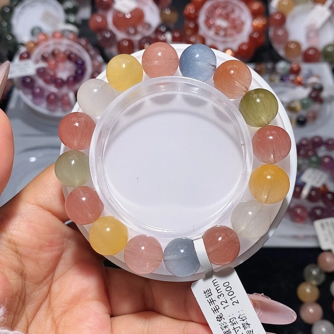 水晶未镶嵌手链彩兔毛