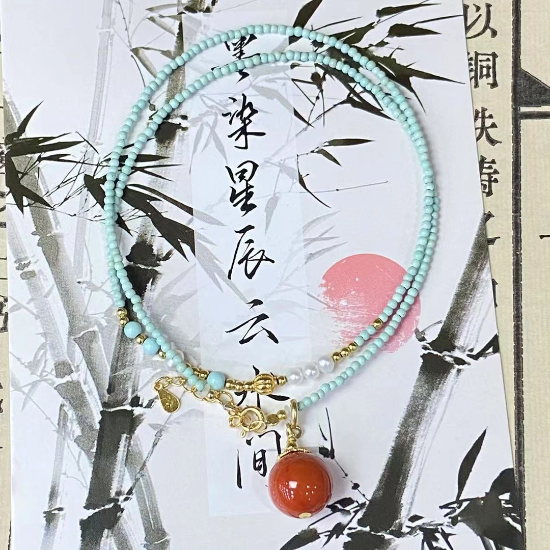 松石锁骨链1.8m   ZSA081FJJ040