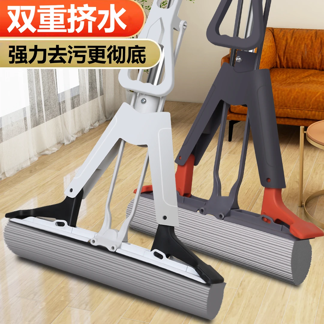 干湿两用拖把家用干湿免手洗拖布大号吸水胶棉拖把室内卫生间拖地