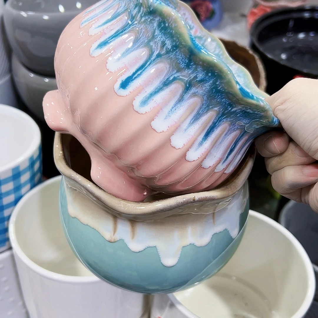 外贸尾单陶瓷花盆凑单10米包邮