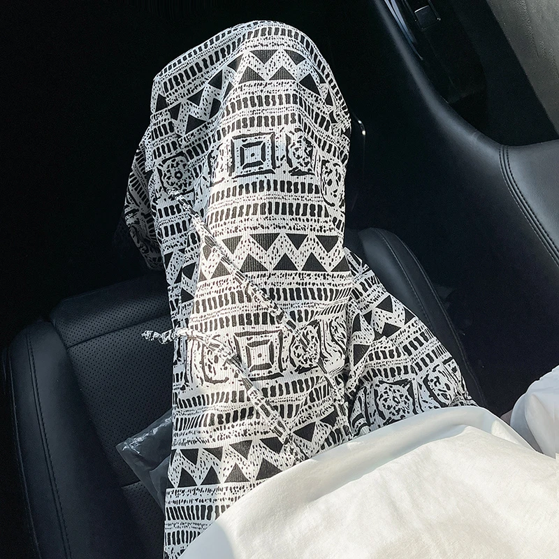 泰式民族风花裤子男款早春穿搭卫裤美式复古直筒垂感弯刀休闲长裤