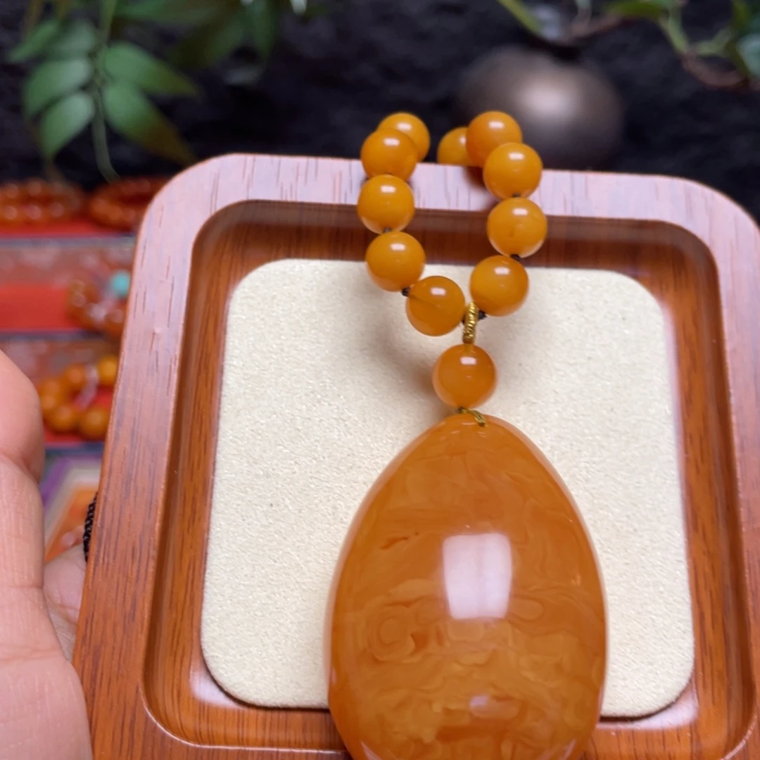 蜜蜡未镶嵌颈饰项链