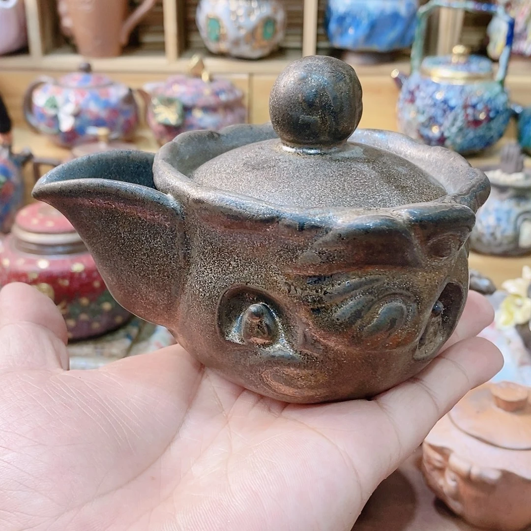 粗陶志野柴烧茶具